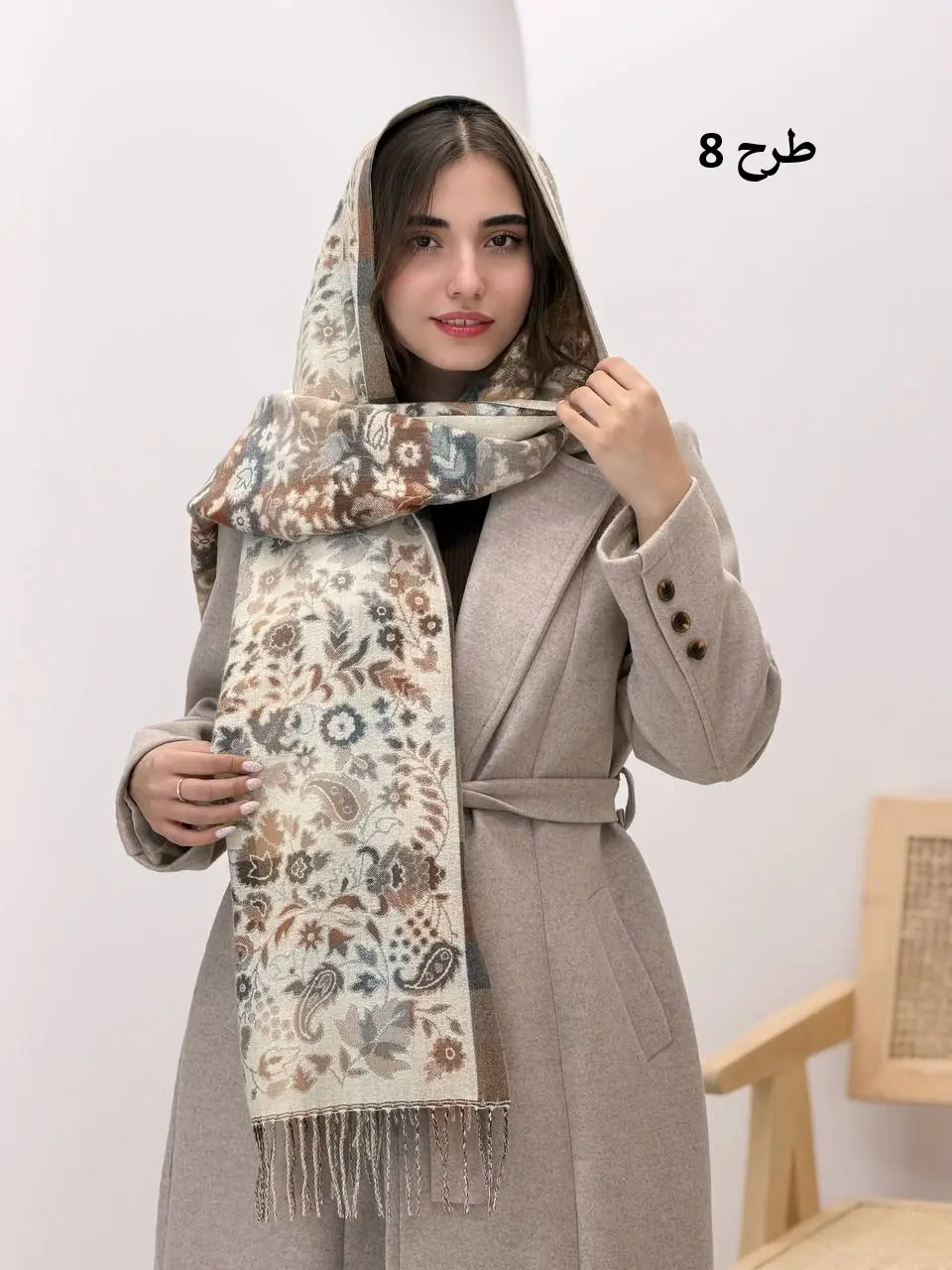 3818-شال پاییزه وارداتی الین